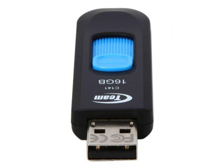 ФЛЕШ ПАМЯТЬ (флешка) TEAM 16GB C141 BLUE USB 2.0 (TC14116GL01), фото №2