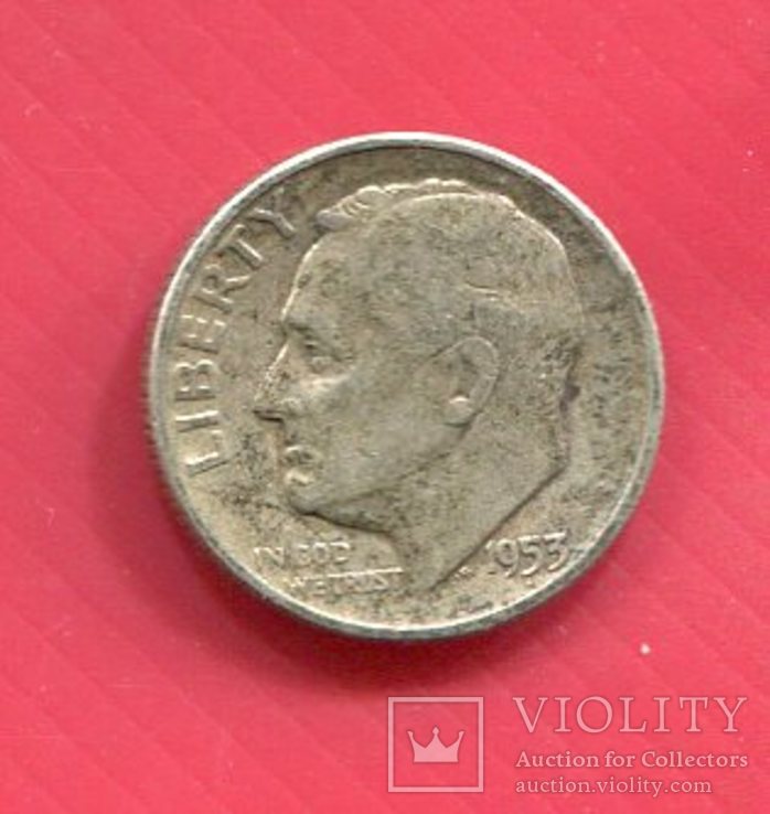 США 10 центов (дайм) 1953, фото №2