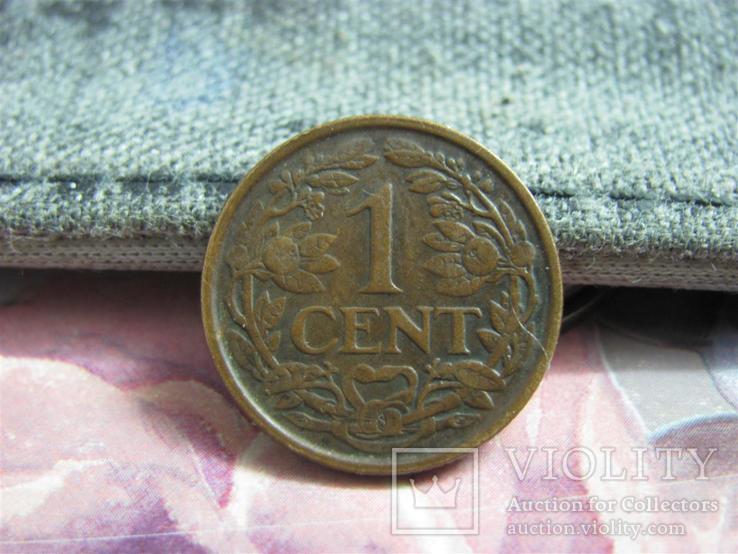  1 цент 1938г Нидерланды, фото №2