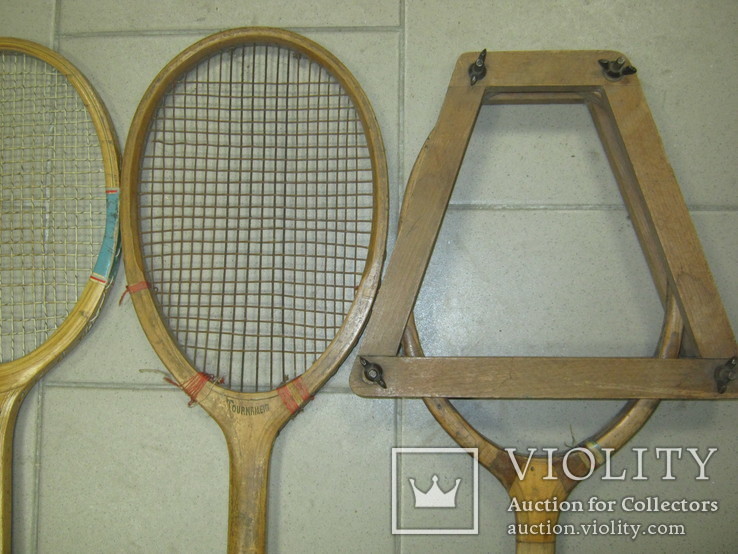 Комплект старых ракеток для большого тенниса, фото №4
