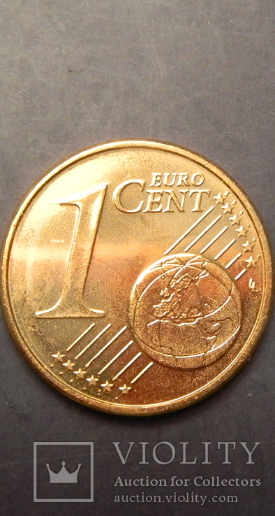 1 євроцент Іспанія 2017 UNC, фото №3