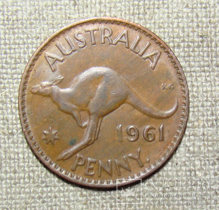 1 пенни 1961 Австралия, фото №2