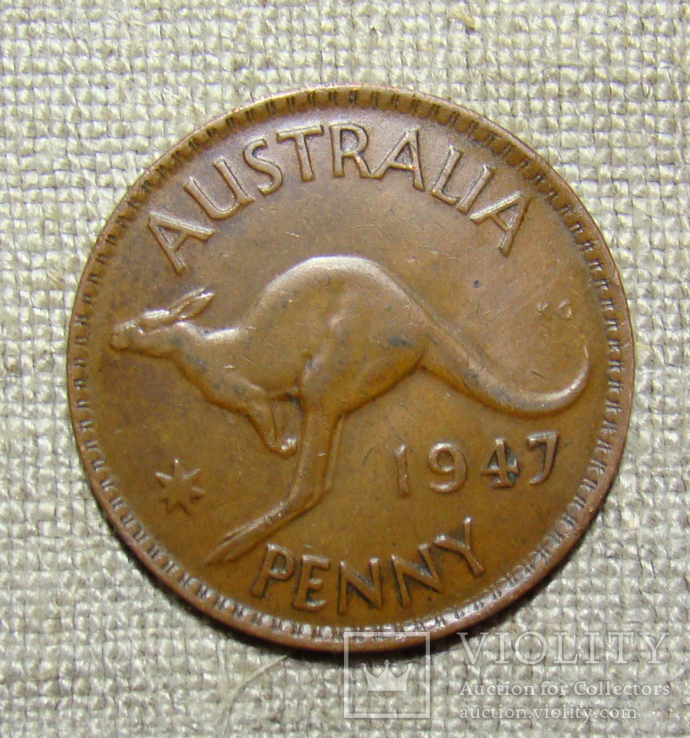 1 пенни 1947 Австралия, фото №2