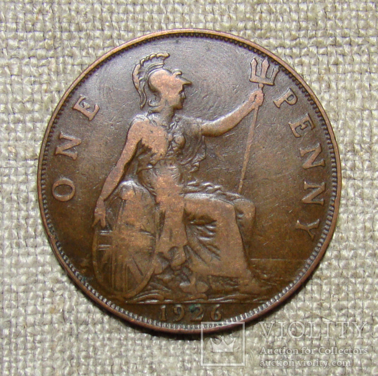 1 пенни 1926 Британия, фото №2