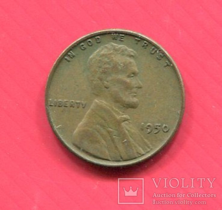 США 1 цент 1950 Пшеничный, фото №2