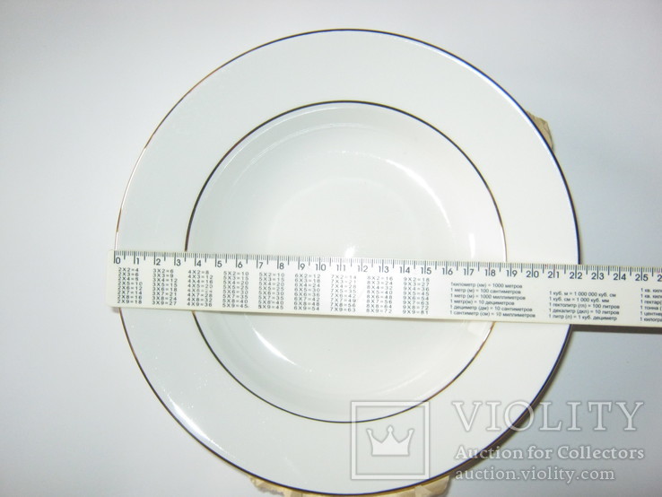 4 глубоких тарелки "Золотая лента", 220 мм ЛФЗ, фото №5