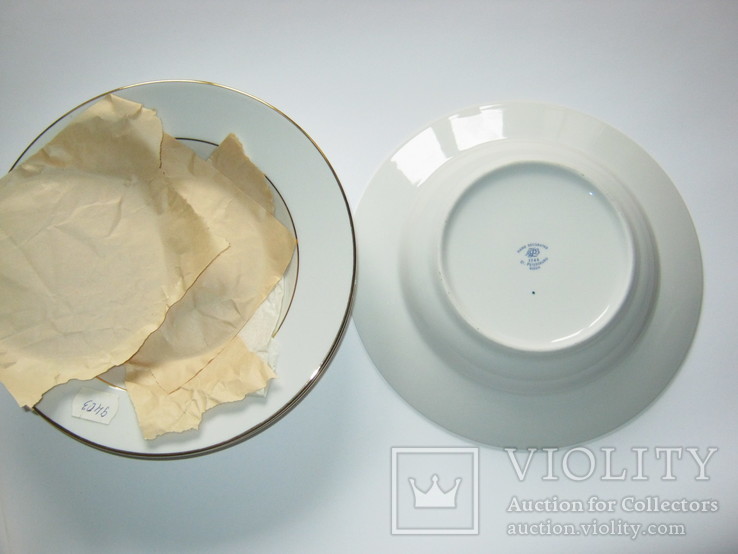 4 глубоких тарелки "Золотая лента", 220 мм ЛФЗ, фото №7