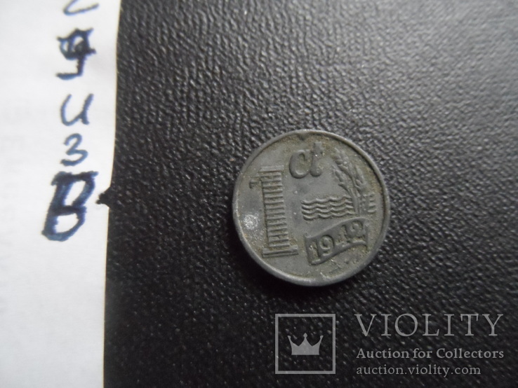 1 цент 1942  Нидерланды цинк   (И.3.8)~, фото №2