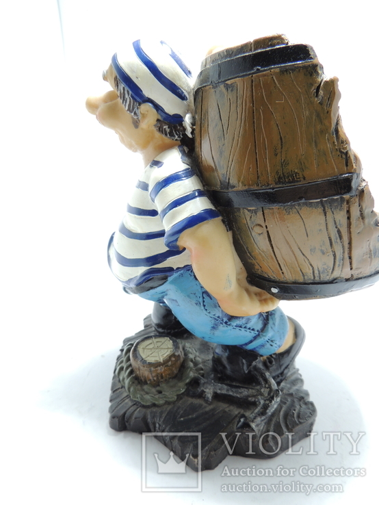 Моряк якорь статуэтка подставка ручная роспись полимер тяжелая, фото №5