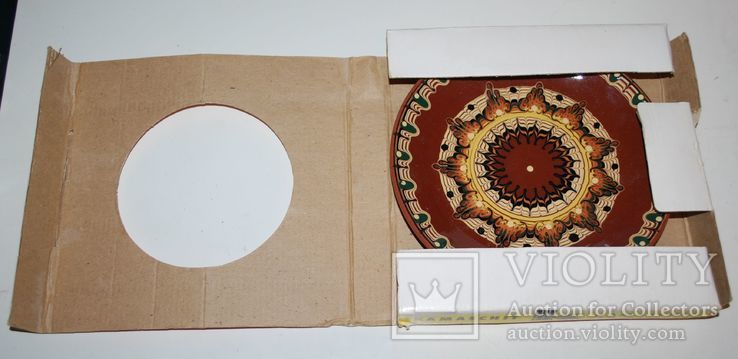Декоративна керамична чиния(блюдо), пр. Болгария 80-е г., в упаковке 19 см., фото №6