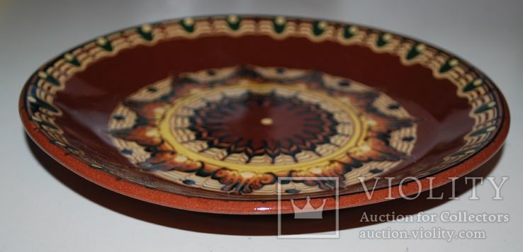 Декоративна керамична чиния(блюдо), пр. Болгария 80-е г., в упаковке 19 см., фото №12