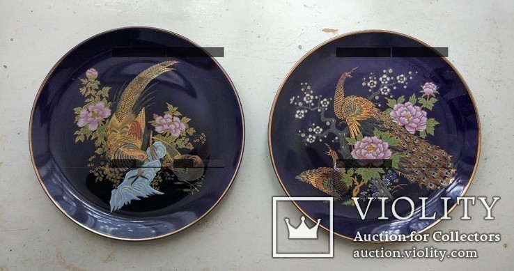 Пара настенных тарелок "Птицы",Китай, диаметр 26 см., фото №2