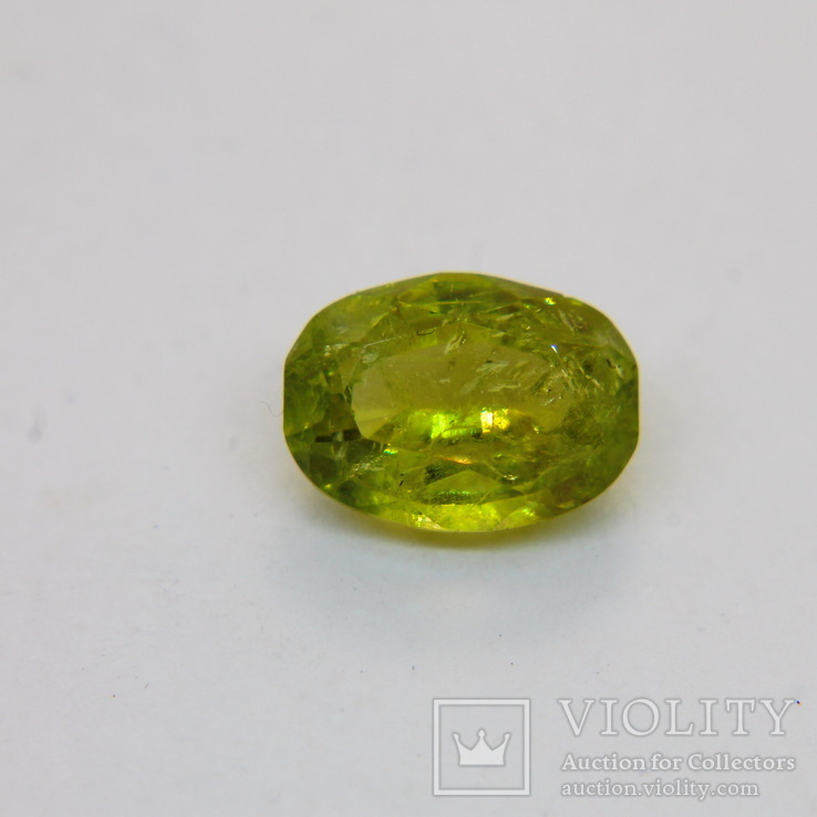 Жёлто зелёный Мали гранат Гроссуляр-Андрадит 3.16ct 10х7.2х4.5mm, фото №5