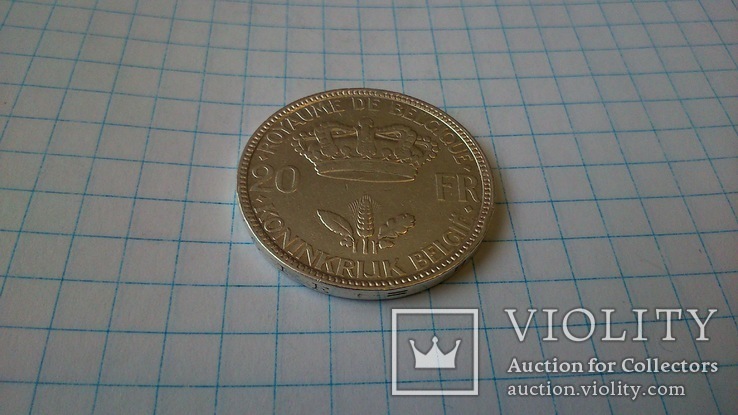 20 франков 1935 (Бельгия, серебро), фото №3