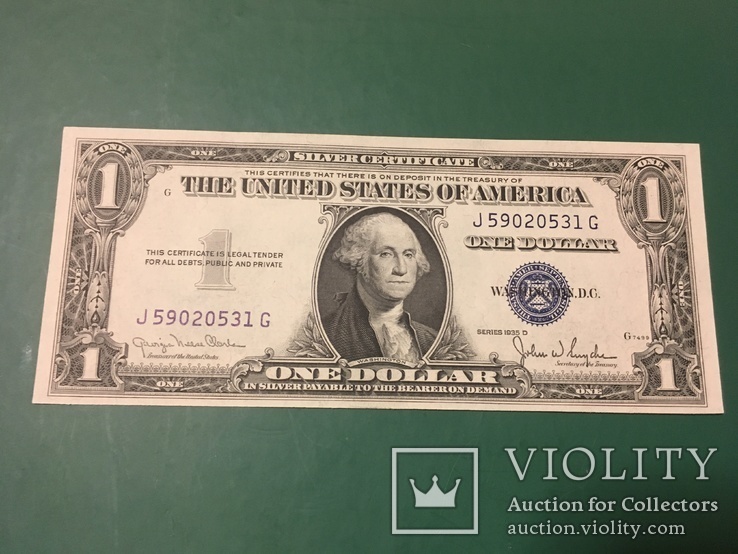 Доллар США 1935 D  Unc, фото №2
