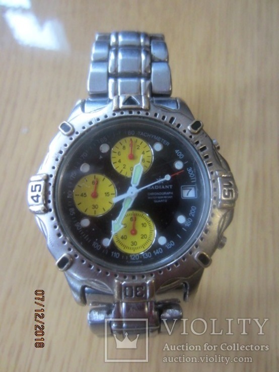 Reloj Radiant tur quartz water 100m chronograph diver, фото №3