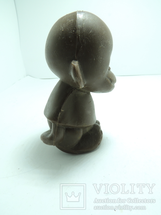 СССР игрушка негритенок обезьянка пластик клеймо миниатюра 9 см, фото №5