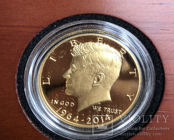 Пол доллара 2014 год США золото 23,328 грамм 999,9`, фото №3