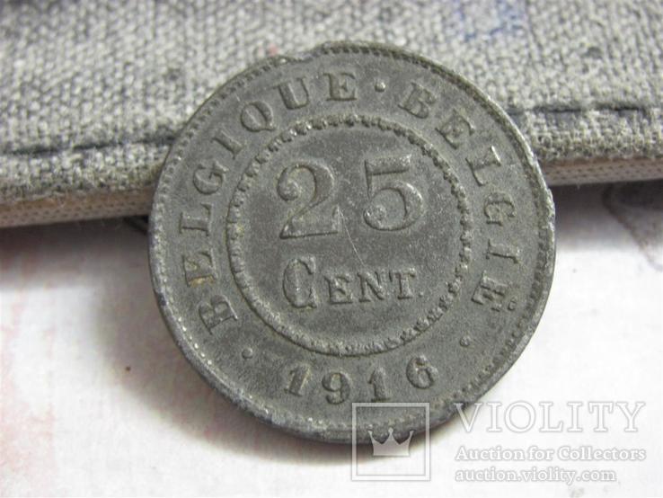25 центов 1916г Бельгия