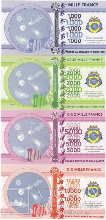 Fantasy Juan de Nova Terres Australes Francaise - 1000 2000 5000 10000 Francs 2018 UNC, фото №3