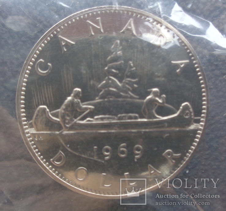Канада 1 доллар 1969 банковская запайка
