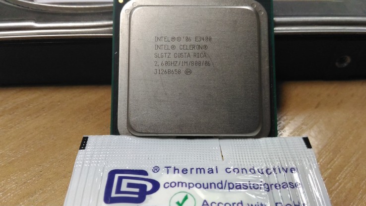 Процессор Intel Celeron E3400 /2(2)/ 2.6GHz  + термопаста 0,5г, фото №3