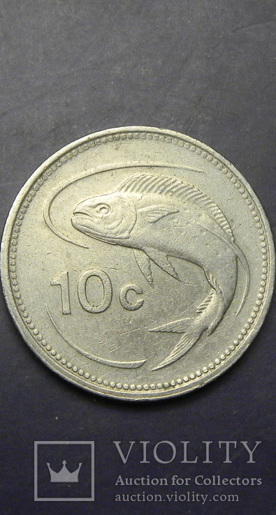 10 центів Мальта 1995, фото №2