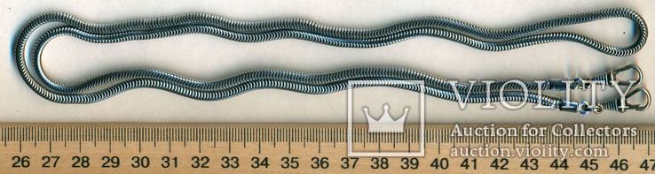 Оригинальная цепочка к карманным часам в виде змеи. 90 см, фото №3