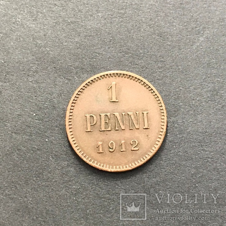(№900) 1 пенни Николай II 1912 г. Россия для Финляндии