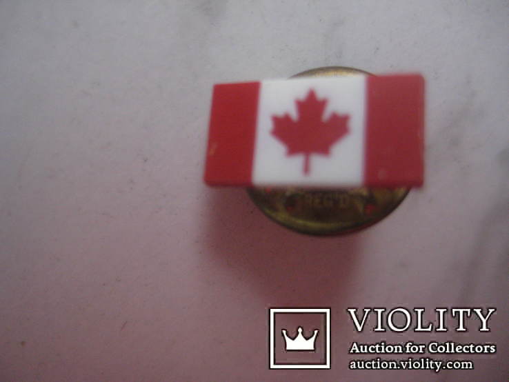Значок канадский флаг на игле с зажимом, фото №2