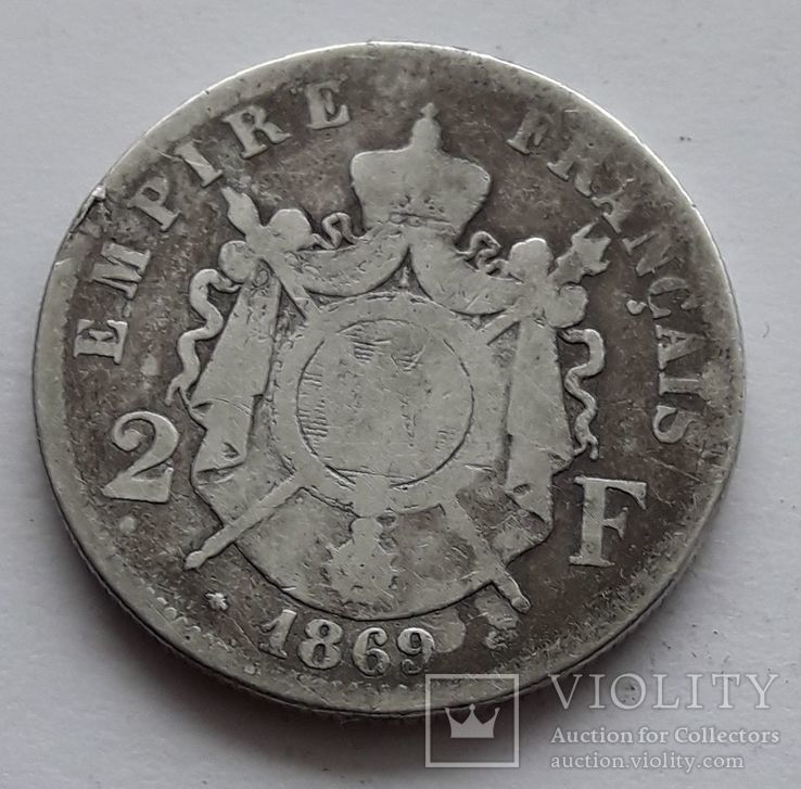 2 франка 1869 г., фото №3