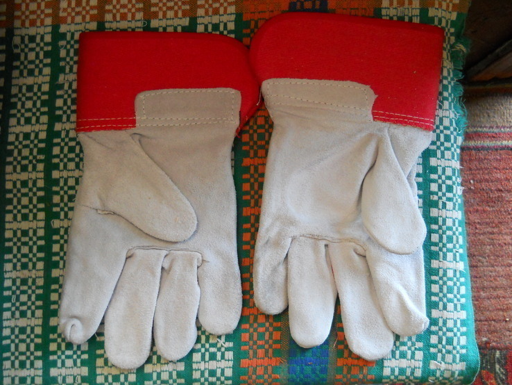 Перчатки сварочные новые, размер XXL, кожа и ткань, фото №3