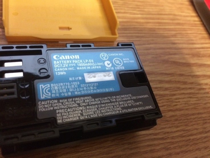 LP-E6 battery Аккумулятор Кенон Canon EOS 5D Mark II III 7D 60D 6D и.др., photo number 3