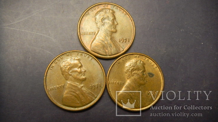 1 цент США 1971 (всі монетні двори), фото №2