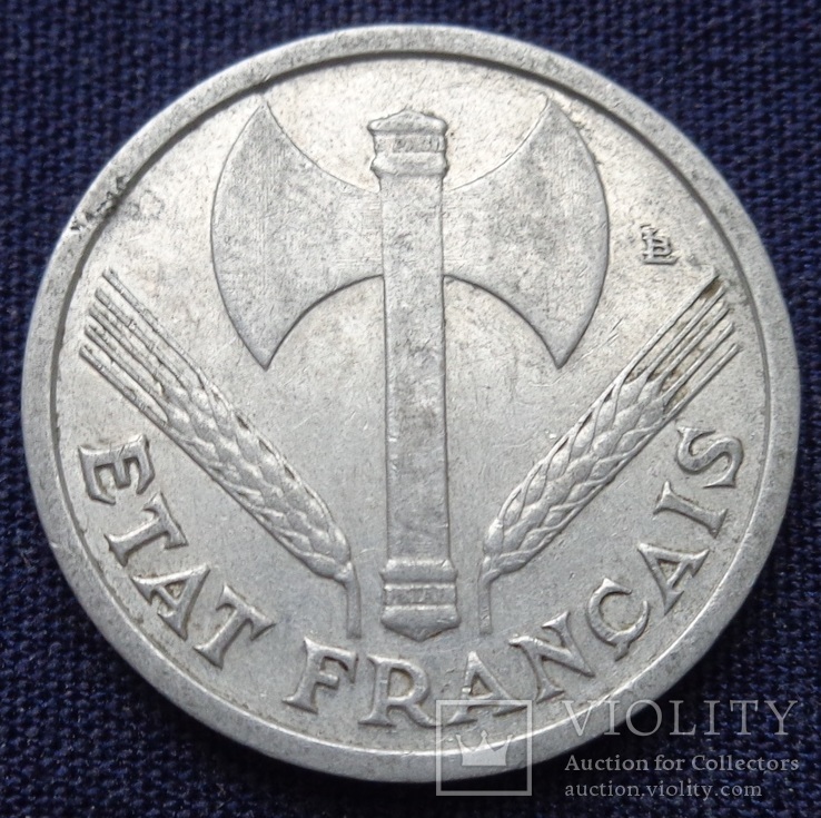 Франция, 1 франк, 1943 г., фото №3