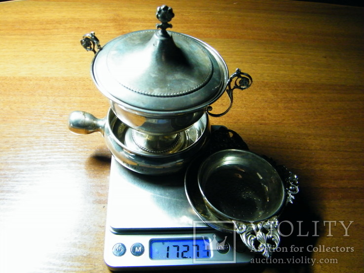 Чайный сервиз серебро 800 пр., фото №10
