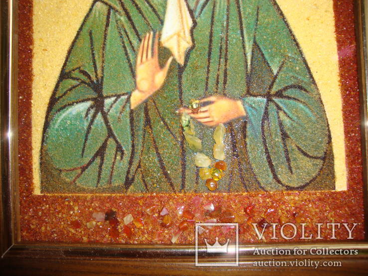 Икона из янтаря Святая Матрона, фото №4