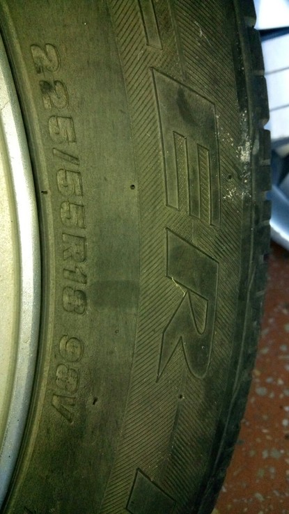 Шини літні Бриджстоун BRIDGESTONE 225 55 R18 без дисків 4-5 мм, photo number 7