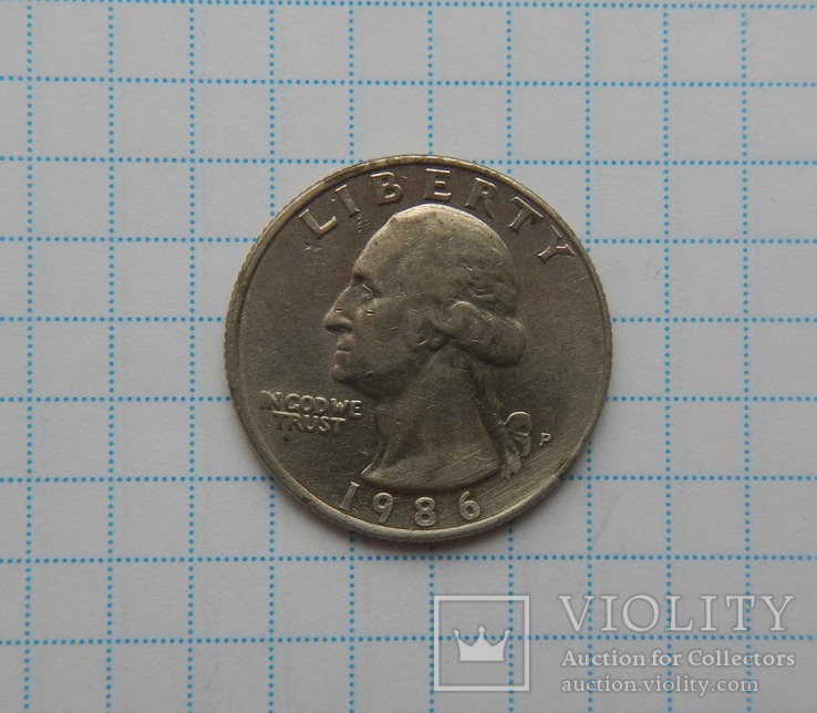 25 центів 1986 р., фото №2