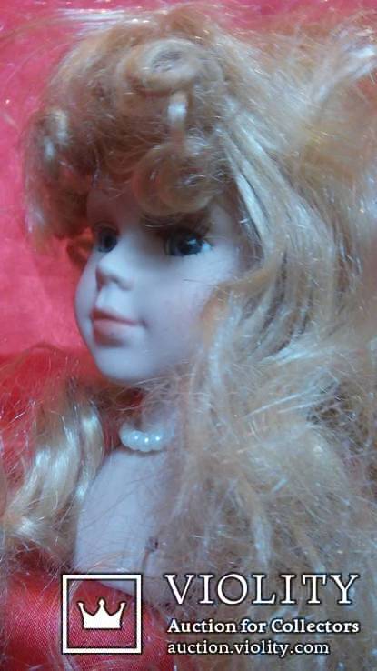  фарфоровая голова, от куклы с париком., фото №3