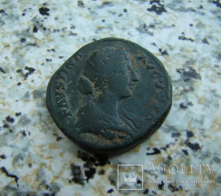 Фаустина младшая сестерций Рим 161-175 г. н. э., фото №3