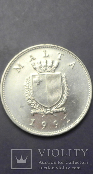 1 ліра Мальта 1991, фото №3