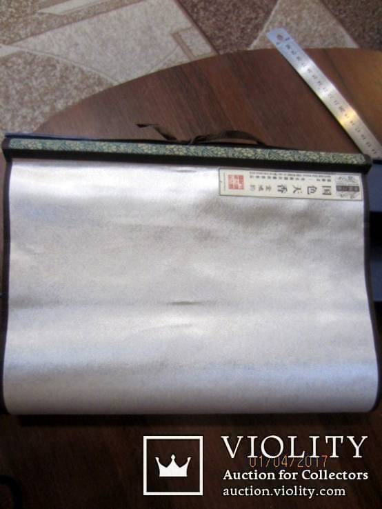 Классический японский свиток. Парчовый Живопись/Китайский Традиционный Живопись/шелк, фото №7
