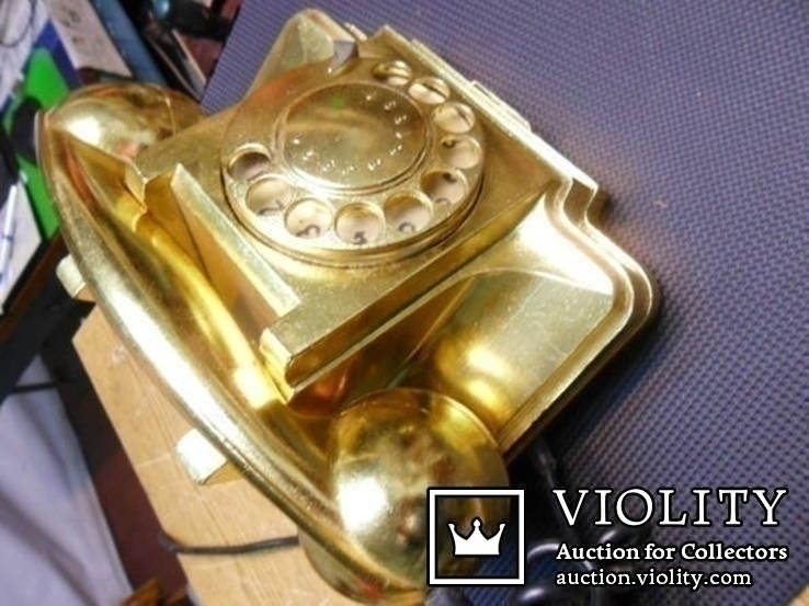 Телефон 1963г. покрыт сент сусальным золотом, фото №13