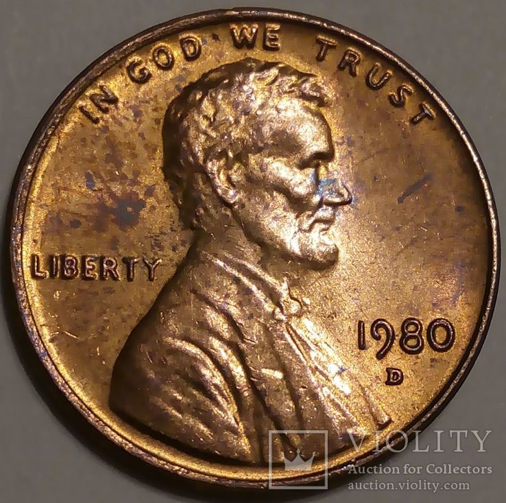 США 1 цент 1980 D