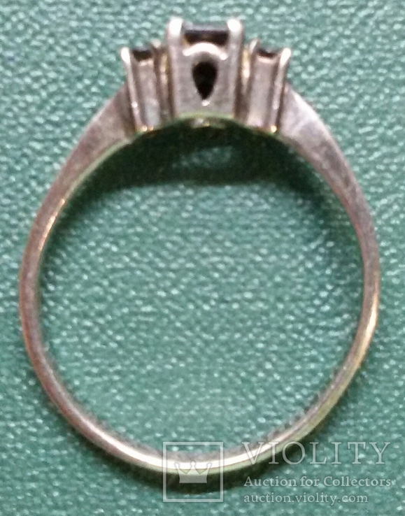 Кольцо проба 925 (тёмные камни), фото №2