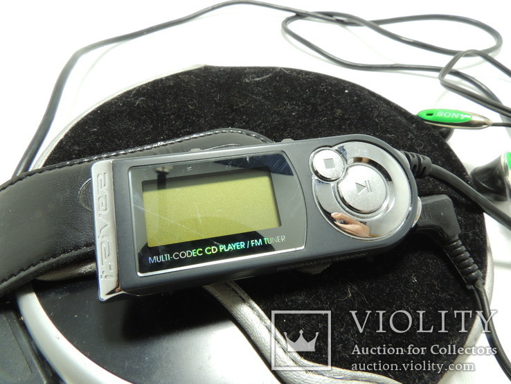 Iriver CD MP3 FM на аккумуляторах + чехол +пульт + наушники SONY, фото №3