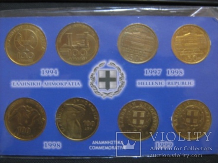 Греция набор монет  драхма .