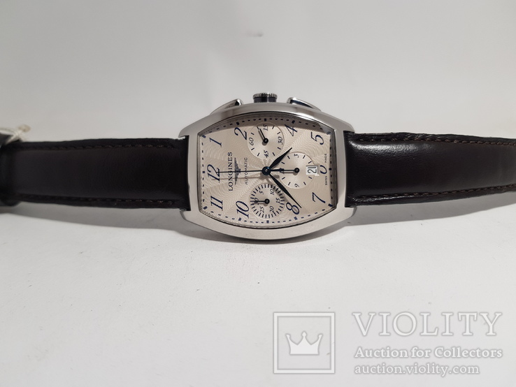 Longines Evidenza L2.643.4 Chronograph automatic white dial, фото №2