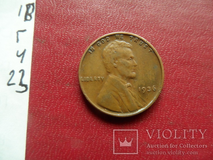 1 цент 1936  США    (Г.4.23)~, фото №4